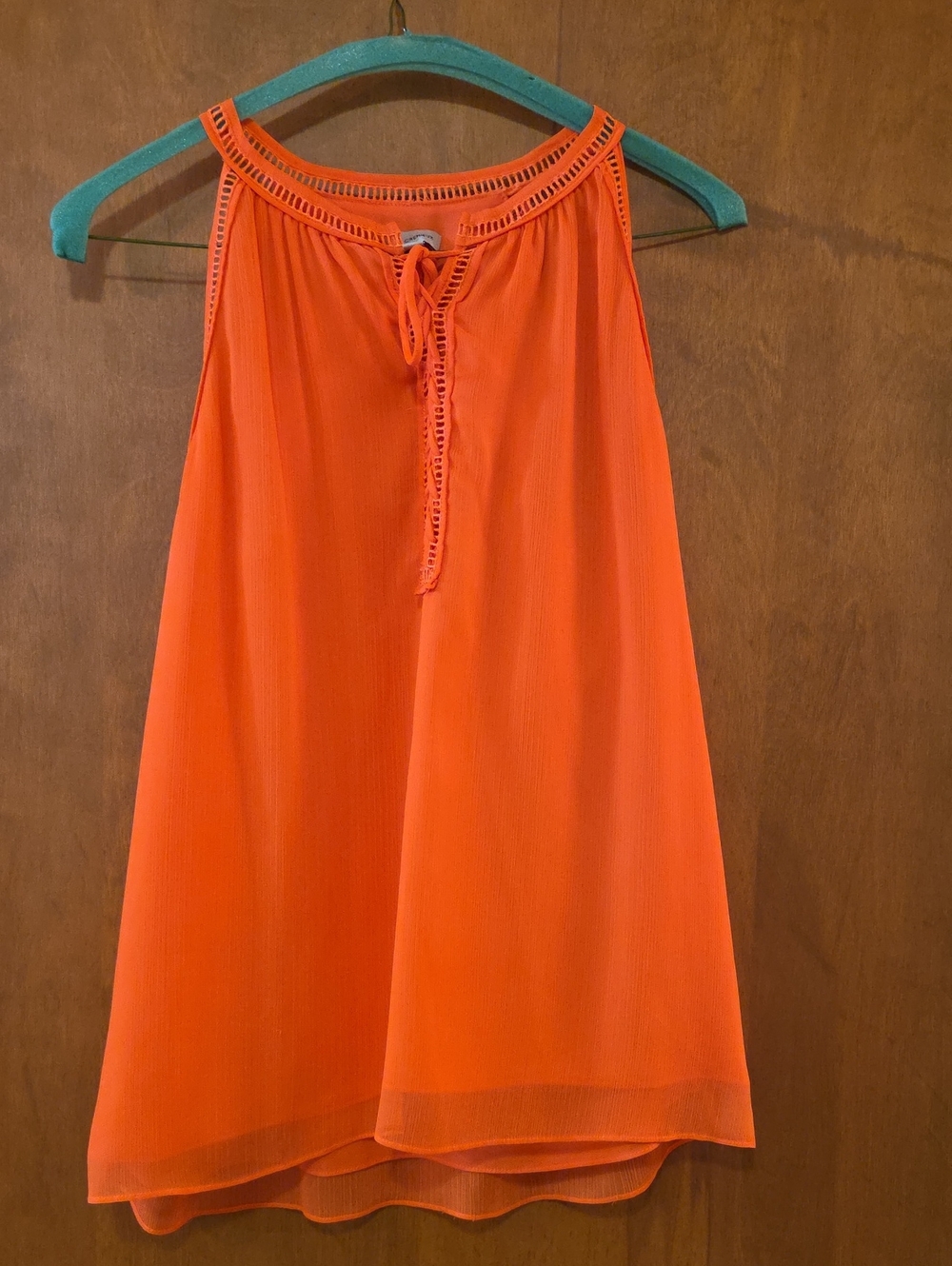 Daniel Cremieux Vibrant Orange A-Line Halter Top XS